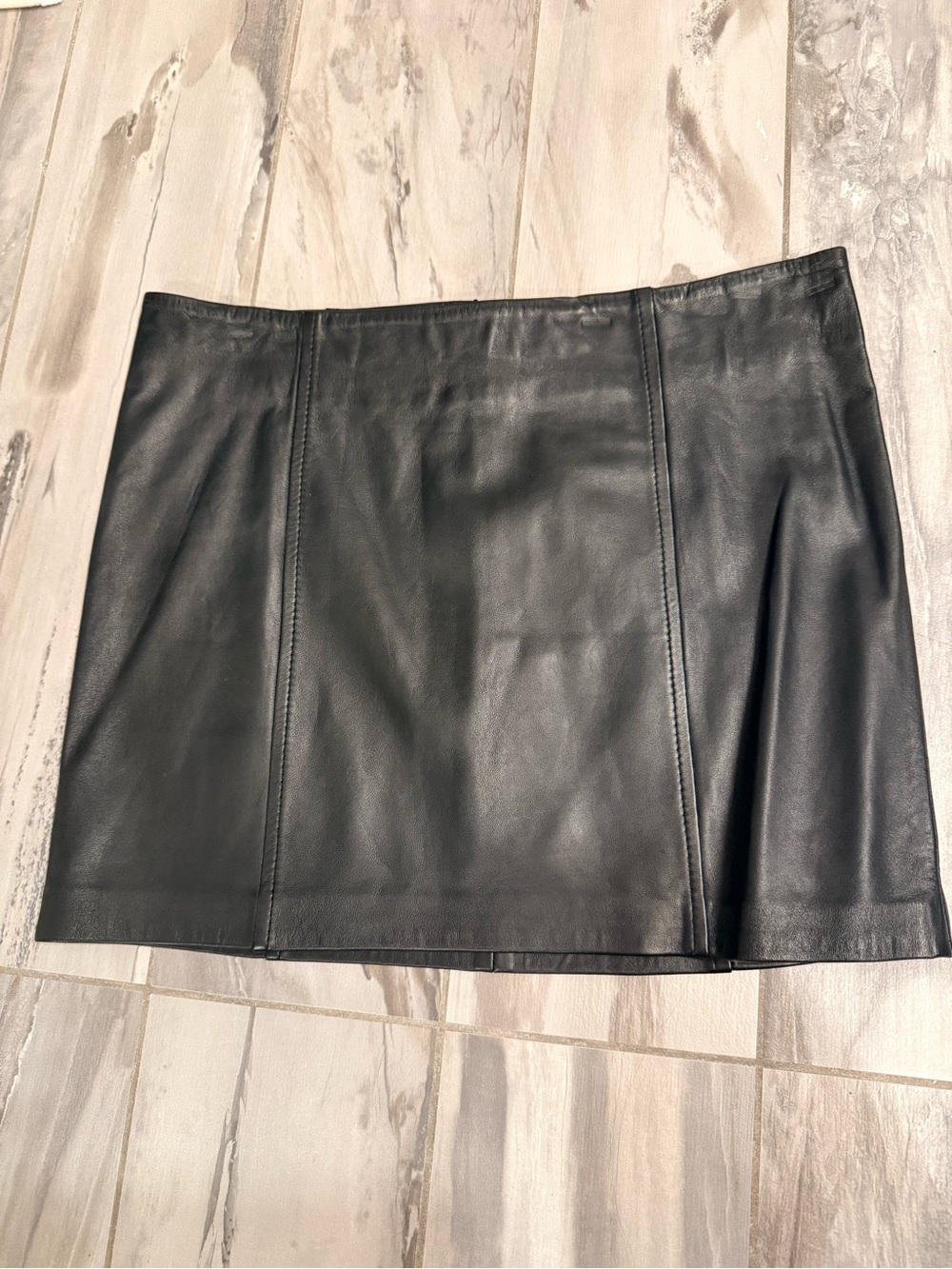 Classic Black Faux Leather Mini Skirt